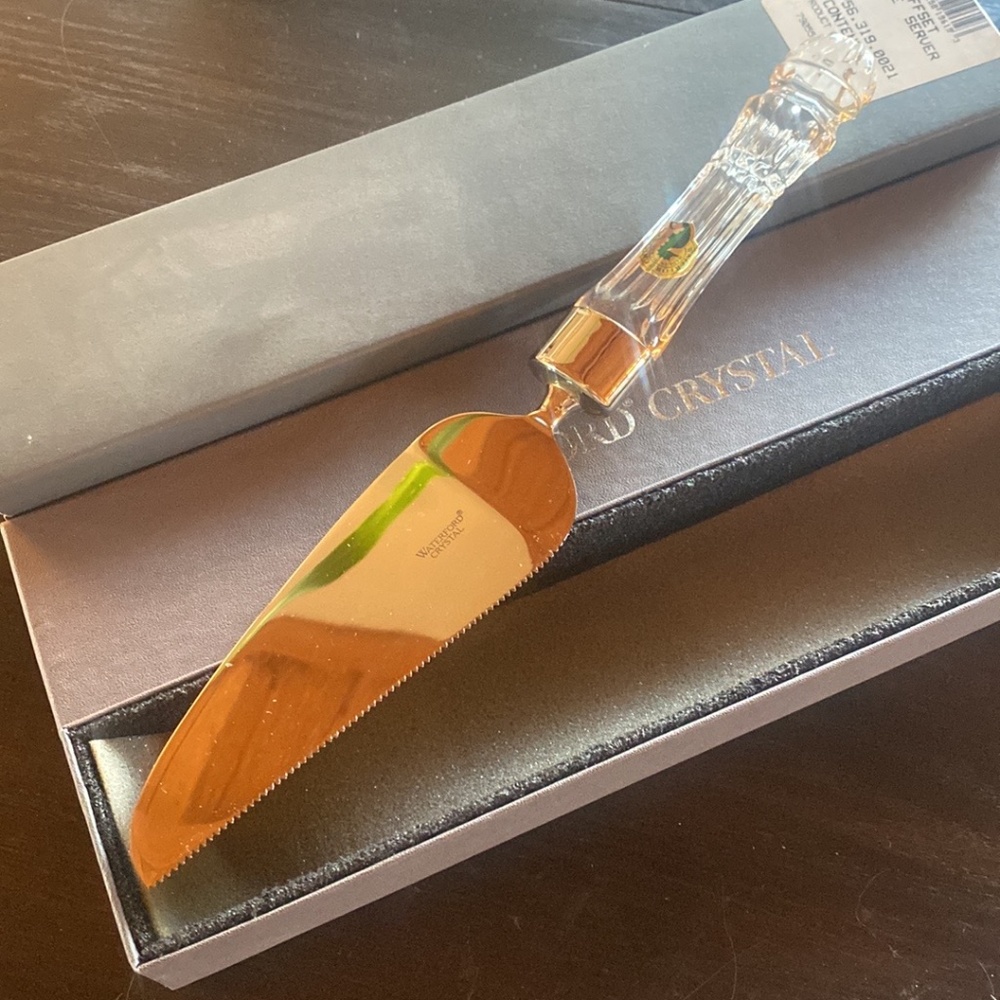 NIB Waterford Crystal Offset Cake and Pie Server